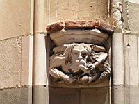 Albi, Cathedrale Ste Cecile, Support de statue, Tete d'homme barbu